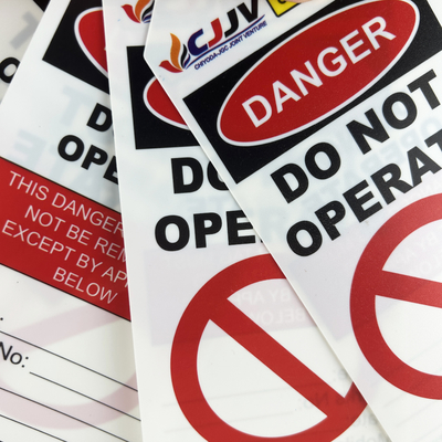Customized Logo Plastic Safety Tag For Durable And Long Lasting Durability