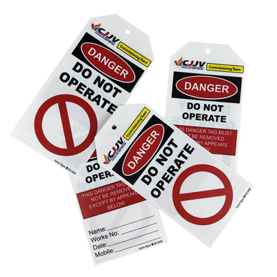 Customized Logo Plastic Safety Tag For Durable And Long Lasting Durability