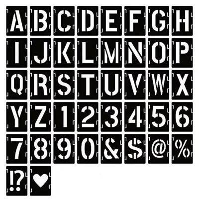PVC Stencil Black Number and Letter Stencil for Painting Plastic Stencil