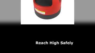 Sgabello rosso a 15 gradini, capacità 300 libbre