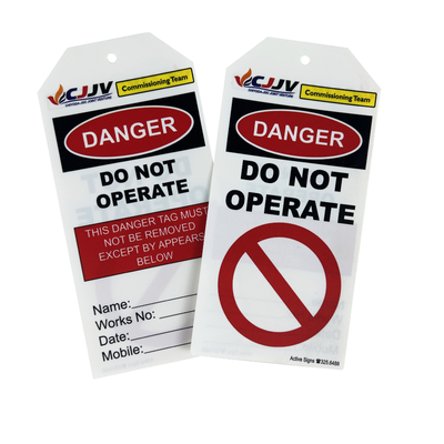 Customized Logo Plastic Safety Tag For Durable And Long Lasting Durability