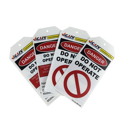 Customized Logo Plastic Safety Tag For Durable And Long Lasting Durability