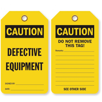 Etichetta di sicurezza in plastica Vinile rettangolare Giallo