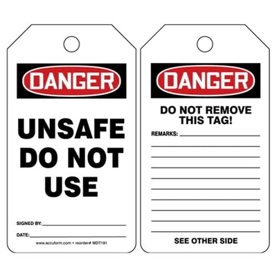 Etichetta di sicurezza in plastica personalizzata Etichetta di blocco rettangolare in PVC impermeabile