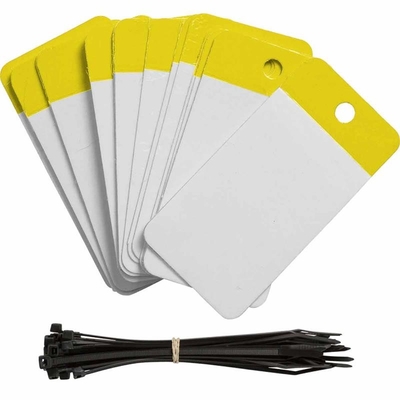 Etichetta bianca auto-laminata su misura Etichetta in plastica colorata in vinile