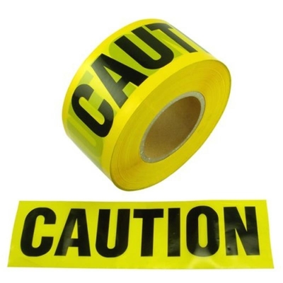 Nastro di barriera di plastica con logo stampato su misura Nastro di precauzione giallo Nastro impermeabile PE Nastro non adesivo per avvertimento