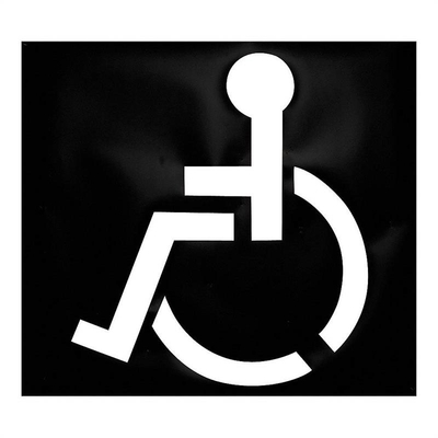 Stencil per sedia a rotelle stampato personalizzato Stencil in PVC nero Stencil per vernice per disabili
