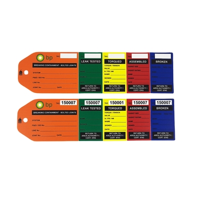 Etichetta di sicurezza personalizzata resistente all'acqua resistente alle lacrime Ispezione di sicurezza Etichette di marcatura Etichetta di gestione PVC