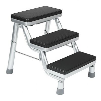 Sgabello a 2 gradini Design pieghevole leggero e resistente Superficie antiscivolo Sgabello per la casa Ottomana Adatto per cucina e bagno