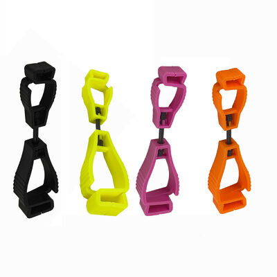 Clip di sicurezza in plastica personalizzato per guanti, con blocco di sicurezza, in plastica multicolore