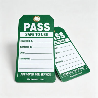 Etichetta di sicurezza personalizzabile in PVC impermeabile e antistrappo, cartellino di sicurezza in plastica, cartello di pericolo per lucchetto