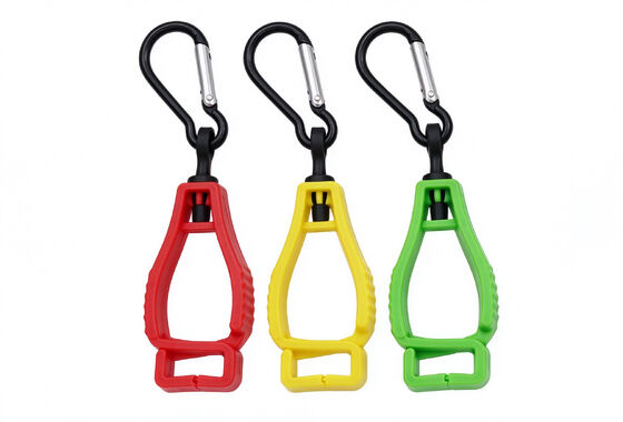Clip di guanto in plastica multicolore con gancio carabinero, portatore di guanto di sicurezza per il lavoratore delle costruzioni
